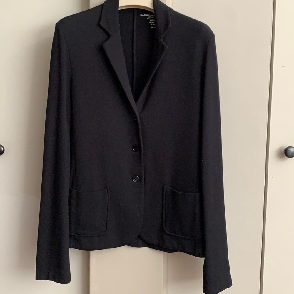 Soft Touch Majestic Filatures Black Blazer Medium 3